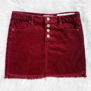 Indigo Rein Corduroy Cut off Skirt Maroon Size Youth 14